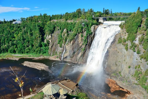 Montmorency Falls which we will vibing on our Quebec City tour! 